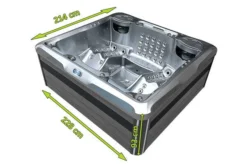 Outtech Steel Art Cetus Whirlpool, Grau/schwarz, 228x214x93 Cm / 1000L, 4 Pers., LED Corner Light, LCD Balboa Anzeige, WIFI READY -Deko Garten Verkauf 5 21290.jpg