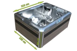 Outtech Steel Art Aurius Whirlpool, Grau/schwarz, 215x165x88 Cm / 900L, 3 Pers., LED Corner Light, LCD Balboa Anzeige, WIFI READY -Deko Garten Verkauf 5 21291.jpg