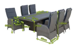 Ploß Vigo Dining Set, Stahlgrau-meliert / Schiefergrau, Polyrattan, Tisch 200 X 95 Cm, 6 Sessel -Deko Garten Verkauf 5 21587.jpg
