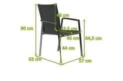 STERN New Top Stapelsessel, Silber/karbon, Edelstahl/Textil/Aluminiumarmlehnen, 63x57x90 Cm, Stapelbar 9 STERN New Top Stapelsessel, Silber/karbon, Edelstahl/Textil/Aluminiumarmlehnen, 63x57x90 Cm, Stapelbar -Deko Garten Verkauf 5 21908.jpg