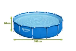 BESTWAY Steel Pro Pool Mit Gestell, Blau, TriTech/Stahl, Ø396x84cm, Mit Filterpumpe -Deko Garten Verkauf 5 21931.jpg