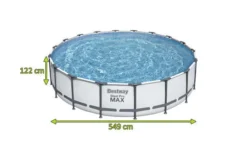 BESTWAY Steel Pro MAX Pool Komplett-Set, Grau, DuraPlus, Ø549x122cm, Mit Filterpumpe, Leiter, Abdeckplane -Deko Garten Verkauf 5 21934.jpg