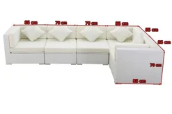 OUTFLEXX Loungemöbel Polyrattan, Weiß, Für 5 Personen, Wasserfeste Kissenbox 9 OUTFLEXX Loungemöbel Polyrattan, Weiß, Für 5 Personen, Wasserfeste Kissenbox -Deko Garten Verkauf 5 7175 BOX A.jpg