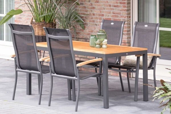 HARTMAN South Wales Ausziehtisch, Xerix/natur, Alu/FSC-Teak, 150/210x90cm, Mit Synchronauszug 8 HARTMAN South Wales Ausziehtisch, Xerix/natur, Alu/FSC-Teak, 150/210x90cm, Mit Synchronauszug – Bild 8