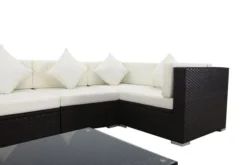 OUTFLEXX Ecklounge-Set Polyrattan, Braun, Für 5 Personen, Inkl. Kaffeetisch, Wasserfeste Kissenbox 11 OUTFLEXX Ecklounge-Set Polyrattan, Braun, Für 5 Personen, Inkl. Kaffeetisch, Wasserfeste Kissenbox -Deko Garten Verkauf 6 1304 BOX B.jpg