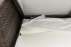 OUTFLEXX 2-Sitzer Ecksofa, Braun Marmoriert, Polyrattan, 145 X 85 X 70 Cm, Wasserfeste Kissenbox, Armlehne Li. -Deko Garten Verkauf 6 15734 3 BOX.jpg