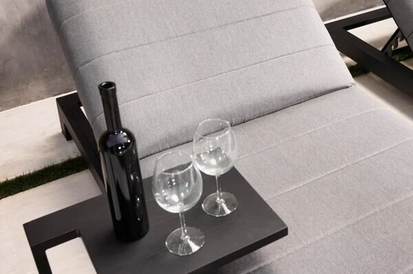 OUTFLEXX Beistelltisch, Schwarz, Aluminium, 48 X 32 X 53 Cm, U-Form 6 OUTFLEXX Beistelltisch, Schwarz, Aluminium, 48 X 32 X 53 Cm, U-Form – Bild 6