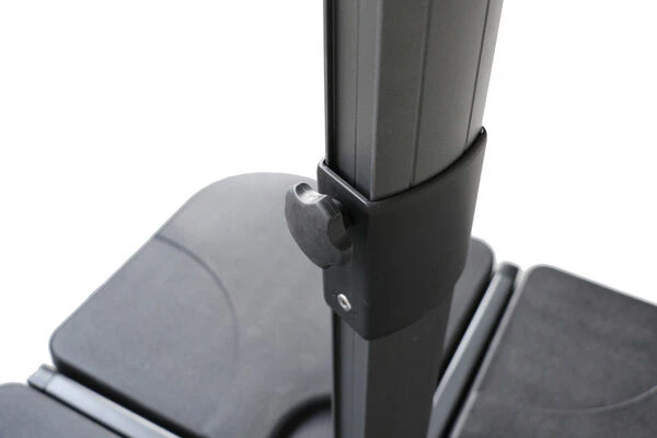 OUTFLEXX Ampelschirm, Anthrazit, Pulverbesch. Aluminium, 300x300 Cm, Inkl. Plattenständer, Twist-Funktion 9 OUTFLEXX Ampelschirm, Anthrazit, Pulverbesch. Aluminium, 300x300 Cm, Inkl. Plattenständer, Twist-Funktion – Bild 9