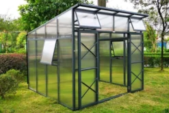 OUTFLEXX Gewächshaus, Anthrazit, Alu/Polycarbonat, 271x271x241/180cm, 4 Fenster, 10 Mm Wandstärke -Deko Garten Verkauf 6 18177.jpg