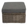 OUTFLEXX Hocker, Grau, Polyrattan, 70 X 70 X 35 Cm, Verstellbare Sitzfläche, Wasserfeste Kissenbox