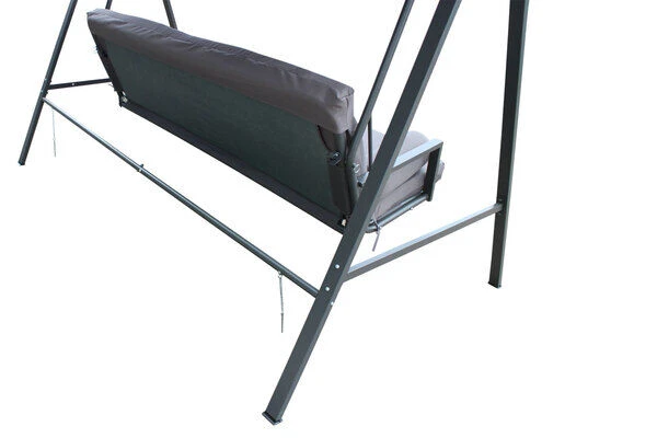 OUTFLEXX 3-Sitzer Hollywoodschaukel, Grau/anthrazit, Stahl/Polyester, 233x135 Cm, Mit Liegefunktion 9 OUTFLEXX 3-Sitzer Hollywoodschaukel, Grau/anthrazit, Stahl/Polyester, 233x135 Cm, Mit Liegefunktion – Bild 9