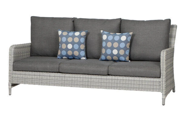 SIENA GARDEN Soria 3-Sitzer Loungesofa, Ice Grey, Alu / Gardino®-Geflecht, 203x87x88 Cm 6 SIENA GARDEN Soria 3-Sitzer Loungesofa, Ice Grey, Alu / Gardino®-Geflecht, 203x87x88 Cm – Bild 6