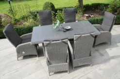 Ploß Vigo Dining Set, Stahlgrau-meliert / Schiefergrau, Polyrattan, Tisch 200 X 95 Cm, 6 Sessel -Deko Garten Verkauf 6 21587.jpg