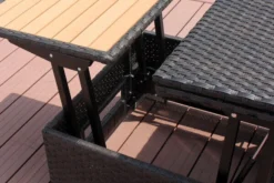 OUTFLEXX Loungetisch Höhenverstellbar, Braun, Polyrattan, 75/152x75x40/64,5cm -Deko Garten Verkauf 6 2393 18.jpg