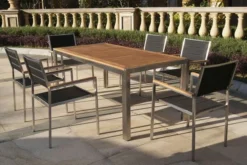 OUTFLEXX Stuhl, Schwarz, Edelstahl/Textilene, Padded, Armlehnen Aus FSC-Teakholz, 62x56,5x86cm 13 OUTFLEXX Stuhl, Schwarz, Edelstahl/Textilene, Padded, Armlehnen Aus FSC-Teakholz, 62x56,5x86cm -Deko Garten Verkauf 7 13514.jpg