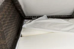 OUTFLEXX 2-Sitzer Ecksofa, Braun Marmoriert, Polyrattan, 145 X 85 X 70 Cm, Wasserfeste Kissenbox, Armlehne Li. -Deko Garten Verkauf 7 15734 3 BOX.jpg