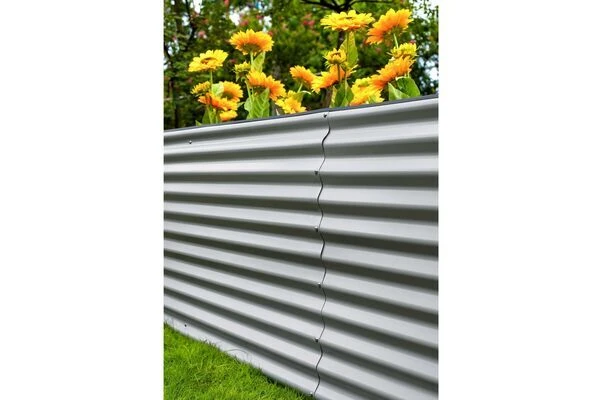 OUTFLEXX Set Hochbeet Mit Erweiterungsmodul, Silber, Zincalume, 120+80cm 7 OUTFLEXX Set Hochbeet Mit Erweiterungsmodul, Silber, Zincalume, 120+80cm – Bild 7