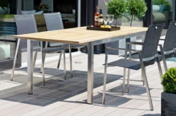 STERN Ausziehtisch, Silber/natur, Edelstahl/FSC-Teakholz, 162/220x90 Cm, Butterfly-Auszug -Deko Garten Verkauf 7 16498.jpg