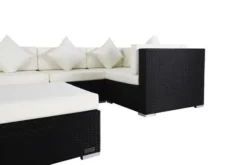 OUTFLEXX Loungemöbel-Set Polyrattan, Schwarz, Für 5 Personen, Inkl. Kaffeetisch, Wasserfeste Kissenbox -Deko Garten Verkauf 7 1714 BOX B.jpg