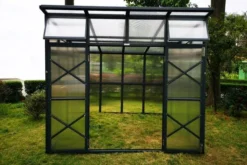 OUTFLEXX Gewächshaus, Anthrazit, Alu/Polycarbonat, 271x271x241/180cm, 4 Fenster, 10 Mm Wandstärke -Deko Garten Verkauf 7 18177.jpg