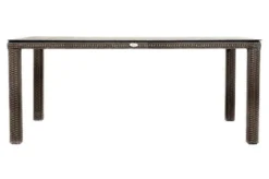 Ploß Rocking Comfort Dining Tisch, Grau/braun-meliert, Polyrattan, 180x110 Cm, Glasplatte Steinoptik -Deko Garten Verkauf 7 18209.jpg