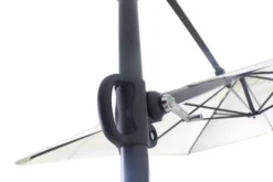 OUTFLEXX Ampelschirm, Anthrazit/creme, Pulverbesch. Aluminium, 250x250cm, Inkl. Plattenständer -Deko Garten Verkauf 7 18353.jpg