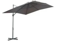 OUTFLEXX Ampelschirm, Anthrazit, Pulverbesch. Aluminium, 250x250cm, Inkl. Plattenständer -Deko Garten Verkauf 7 18354.jpg