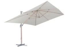 OUTFLEXX Ampelschirm, Creme, Aluminium In Holzoptik, 400x300cm, Inkl. Plattenständer -Deko Garten Verkauf 7 18511.jpg