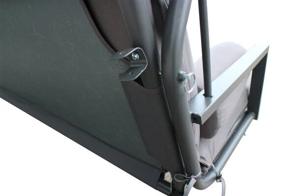 OUTFLEXX 3-Sitzer Hollywoodschaukel, Grau/anthrazit, Stahl/Polyester, 233x135 Cm, Mit Liegefunktion 10 OUTFLEXX 3-Sitzer Hollywoodschaukel, Grau/anthrazit, Stahl/Polyester, 233x135 Cm, Mit Liegefunktion – Bild 10