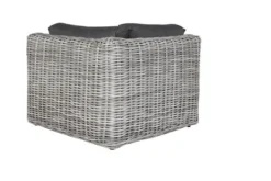 OUTFLEXX Ecklounge, White Faded Grey, Polyrattan, 6 Personen, Inkl. Tisch/Hocker 90 X 90 Cm Und Polster Aus Olefin In Anthrazit -Deko Garten Verkauf 7 20790.jpg