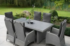 Ploß Vigo Dining Set, Stahlgrau-meliert / Schiefergrau, Polyrattan, Tisch 200 X 95 Cm, 6 Sessel -Deko Garten Verkauf 7 21587.jpg