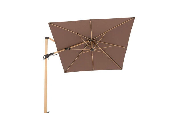 DOPPLER Alu Wood Pendelschirm, Greige, Alu/Polyester, 300x220 Cm, Mit Kurbel, Holzoptik 6 DOPPLER Alu Wood Pendelschirm, Greige, Alu/Polyester, 300x220 Cm, Mit Kurbel, Holzoptik – Bild 6