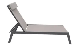 VILLANA 2er-Set Sonnenliegen, Anthrazit/grau, Alu/Textil, 198x66x32cm, Mit Beistelltisch 45x45cm -Deko Garten Verkauf 8 13885.jpg