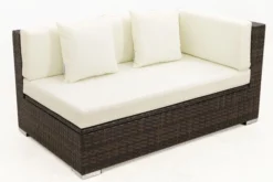 OUTFLEXX 2-Sitzer Ecksofa, Braun Marmoriert, Polyrattan, 145 X 85 X 70 Cm, Wasserfeste Kissenbox, Armlehne Li. -Deko Garten Verkauf 8 15734 3 BOX.jpg