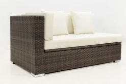 OUTFLEXX 2-Sitzer Ecksofa, Braun Marmoriert, Polyrattan, 145 X 85 X 70 Cm, Wasserfeste Kissenbox, Armlehne Re. -Deko Garten Verkauf 8 15734 4 BOX.jpg