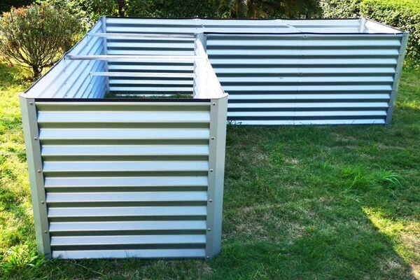 OUTFLEXX Eck-Hochbeet, Silber, Zincalume, 270x270x90x84cm 11 OUTFLEXX Eck-Hochbeet, Silber, Zincalume, 270x270x90x84cm – Bild 11