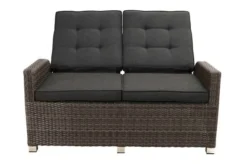 Ploß Rocking Comfort Dining / Lounge 2-Sitzer Sofa, Grau/braun-meliert, Polyrattan, 148x85x112 Cm, Verstellbar -Deko Garten Verkauf 8 18206.jpg