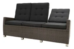 Ploß Rocking Comfort Dining / Lounge 3-Sitzer Sofa, Grau/braun-meliert, Polyrattan, 210x85x112 Cm, Verstellbar -Deko Garten Verkauf 8 18207.jpg