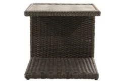 Ploß Rocking Beistelltisch, Grau/braun-meliert, Polyrattan, 50x45x50 Cm, Glasplatte In Steinoptik -Deko Garten Verkauf 8 18217.jpg