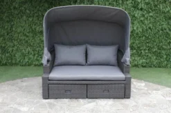 OUTFLEXX Fontana Loungebett, Grau, Polyrattan, Doppel-halbrund, Mit Unterschiebbaren Hockern, Dach Klappbar -Deko Garten Verkauf 8 18545.jpg