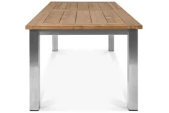 STERN Cardiff Esstischgruppe, Silber/silbergrau, Edelstahl/Teak, Tisch 200/260 X 100 Cm, 6 Stapelsessel -Deko Garten Verkauf 8 19754.jpg