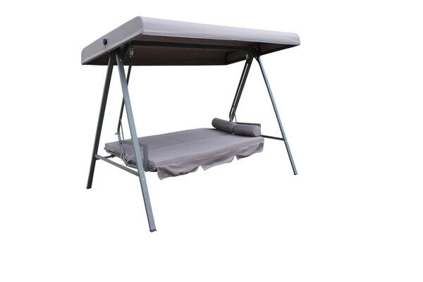 OUTFLEXX 3-Sitzer Hollywoodschaukel, Grau/anthrazit, Stahl/Polyester, 233x135 Cm, Mit Liegefunktion 11 OUTFLEXX 3-Sitzer Hollywoodschaukel, Grau/anthrazit, Stahl/Polyester, 233x135 Cm, Mit Liegefunktion – Bild 11