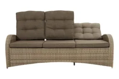 Ploß Rabida Comfort Dining / Lounge 3-Sitzer Sofa, Champagner-meliert, Polyrattan, 210x85x112 Cm, Verstellbar -Deko Garten Verkauf 8 20164.jpg