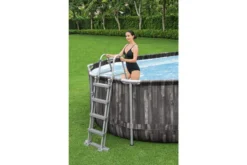 BESTWAY Power Steel Pool, Holz-Optik (dunkelgrau), TriTech, 732x366x122cm, Oval, Mit Filterpumpe, Leiter, Abdeckplane -Deko Garten Verkauf 8 21942.jpg
