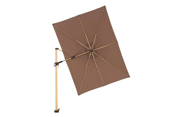 DOPPLER Alu Wood Pendelschirm, Greige, Alu/Polyester, 300x220 Cm, Mit Kurbel, Holzoptik 7 DOPPLER Alu Wood Pendelschirm, Greige, Alu/Polyester, 300x220 Cm, Mit Kurbel, Holzoptik – Bild 7