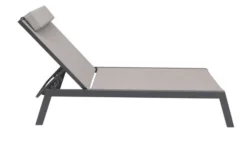 VILLANA 2er-Set Sonnenliegen, Anthrazit/grau, Alu/Textil, 198x66x32cm, Mit Beistelltisch 45x45cm -Deko Garten Verkauf 9 13885.jpg