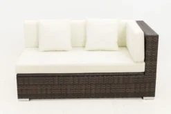 OUTFLEXX 2-Sitzer Ecksofa, Braun Marmoriert, Polyrattan, 145 X 85 X 70 Cm, Wasserfeste Kissenbox, Armlehne Li. -Deko Garten Verkauf 9 15734 3 BOX.jpg