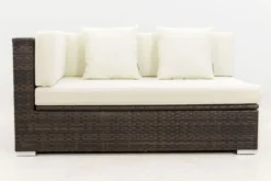 OUTFLEXX 2-Sitzer Ecksofa, Braun Marmoriert, Polyrattan, 145 X 85 X 70 Cm, Wasserfeste Kissenbox, Armlehne Re. -Deko Garten Verkauf 9 15734 4 BOX.jpg
