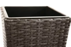 Ploß Rocking Pflanzgefäß, Grau/braun-meliert, Polyrattan, Konisch, 28x28x60 Cm, Kunststoffeinsatz -Deko Garten Verkauf 9 18199.jpg