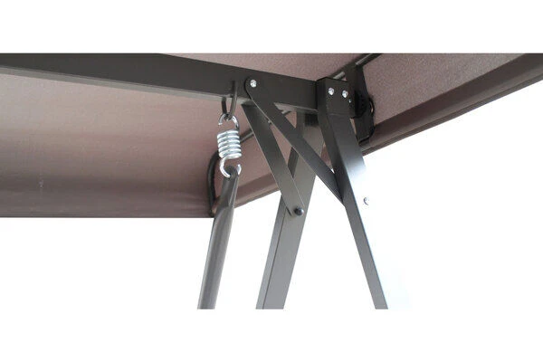 OUTFLEXX 3-Sitzer Hollywoodschaukel, Grau/anthrazit, Stahl/Polyester, 233x135 Cm, Mit Liegefunktion 12 OUTFLEXX 3-Sitzer Hollywoodschaukel, Grau/anthrazit, Stahl/Polyester, 233x135 Cm, Mit Liegefunktion – Bild 12